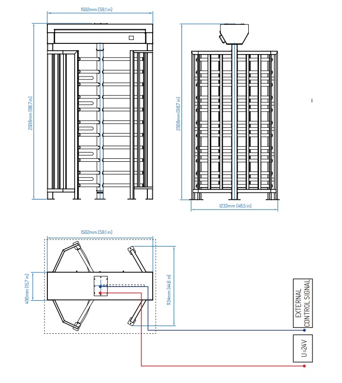 Автоматични турникети BA3 - принципна схема Автоматични турникети BA3 - принципна схема