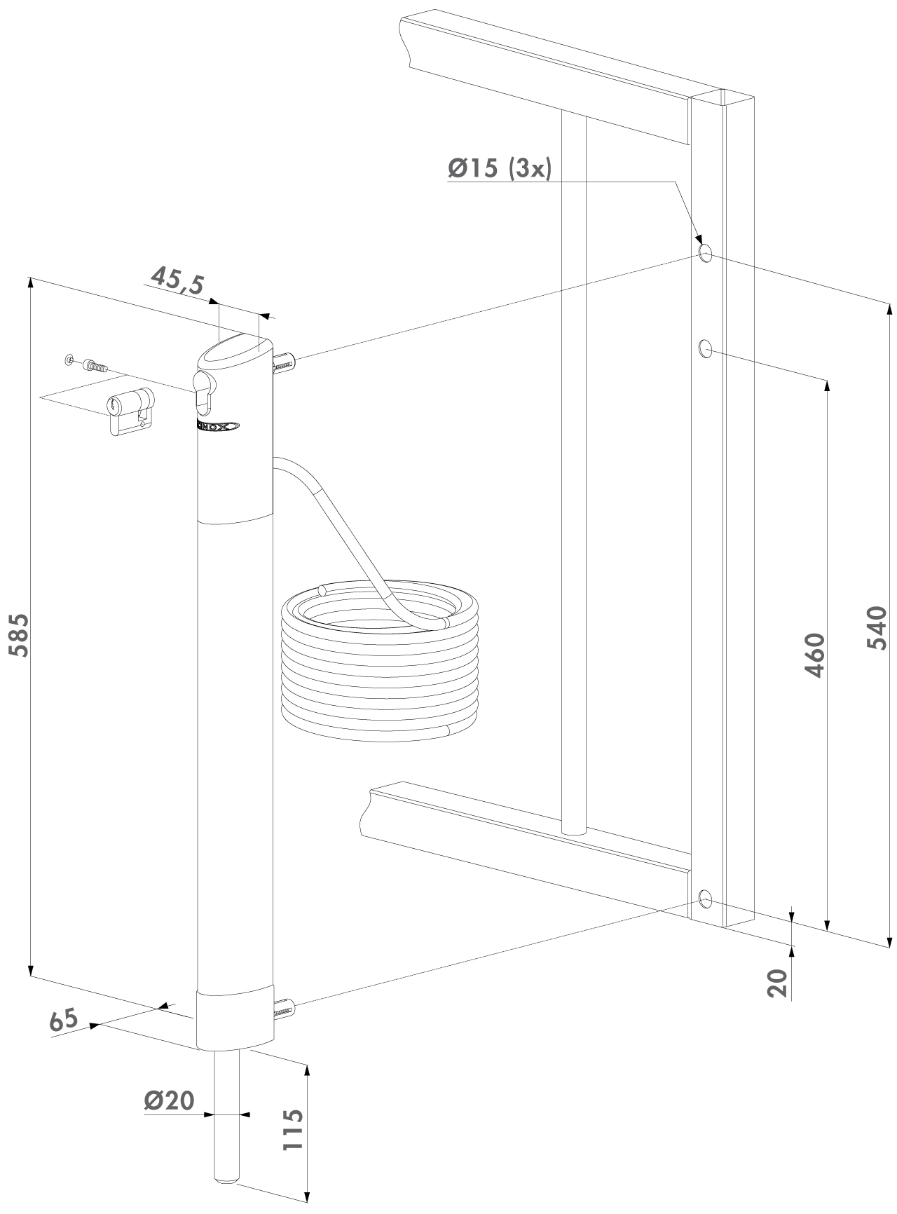 Електрически сюрмета за автоматизирани врати - схема Електрически сюрмета за автоматизирани врати - схема