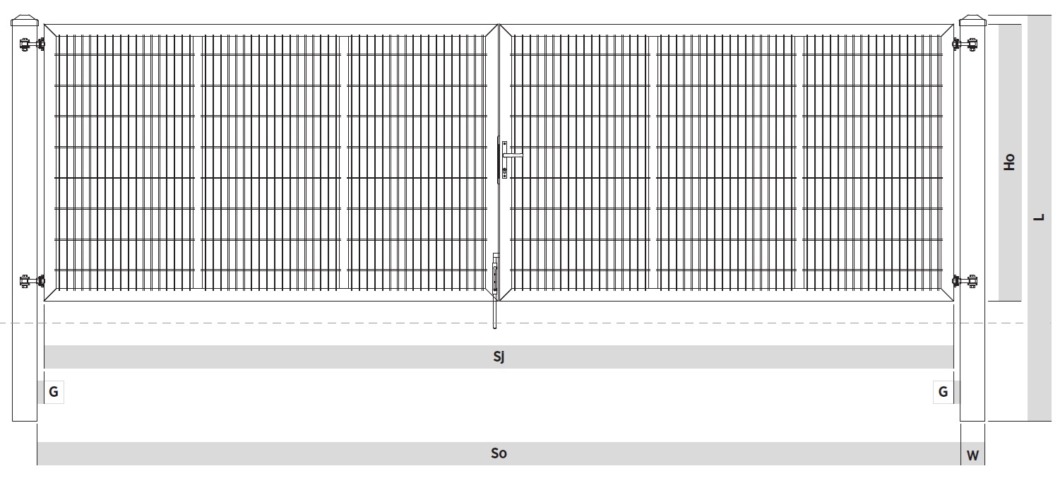 Оградни врати GARDIA - схема Оградни врати GARDIA - схема