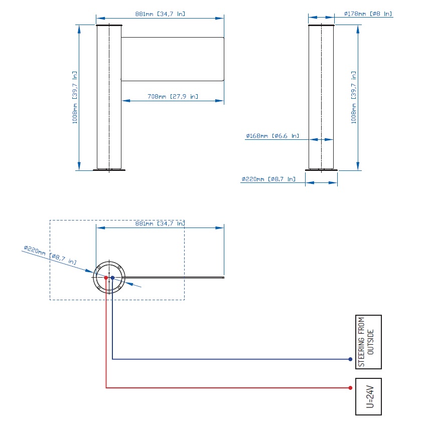 Летящи вратички GR1-S - схема