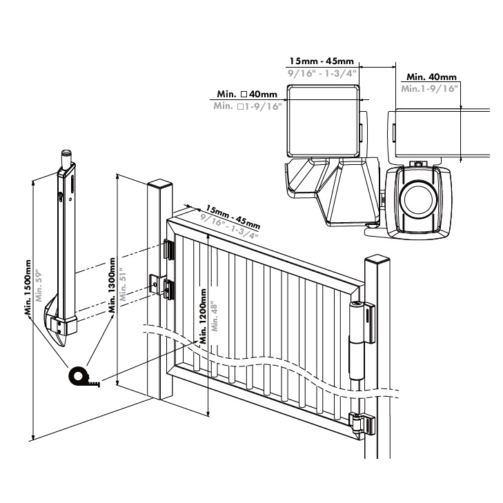 Магнитна брава с детска защита GuardiMa - чертеж