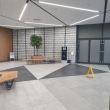 Габионна стена 2DS - приложение в интриор, Спортен център в София